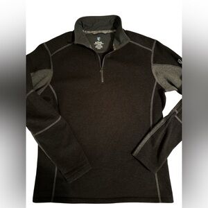 Kuhl Men’s Black and Gray Quarter-Zip Pullover